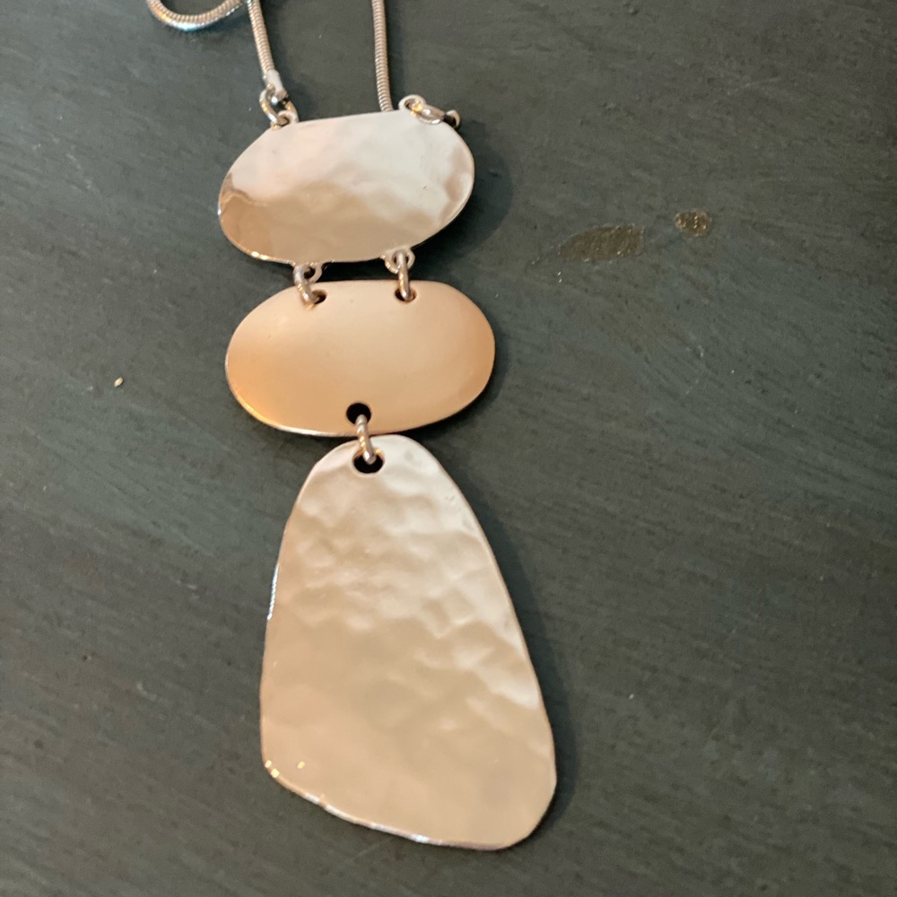 Mixed metals, long necklace